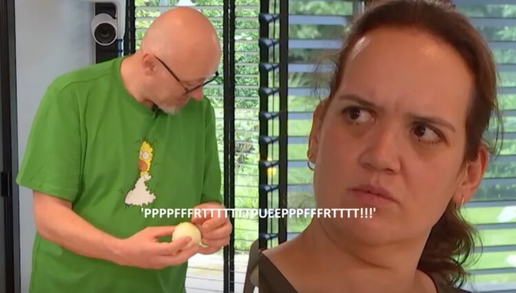 Tijdens het koken verliest LLDL-deelnemer controle over zijn achterwerk: ‘Het komt door de uien.’