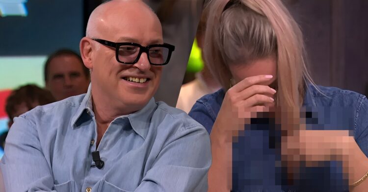 VI-kijkers konden net iets te ver in het bloesje van Hélène Hendriks kijken!