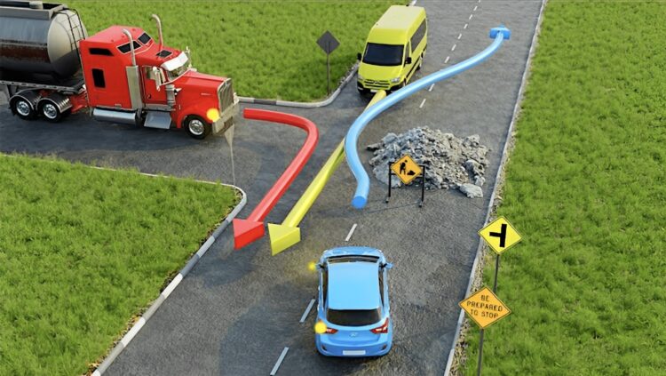 Ken jij de verkeersregels nog… Welke auto mag als eerst gaan rijden