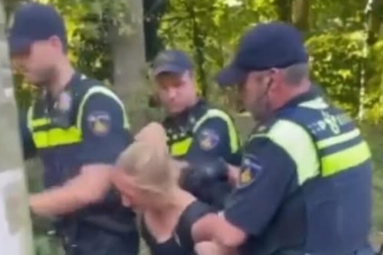 Beelden gaan viraal: Klimaatactivist wordt keihard aangepakt door politie!