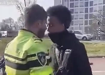 Fatbike-kereltje wil niet aangeraakt worden, maar daar heeft de agent geen boodschap aan