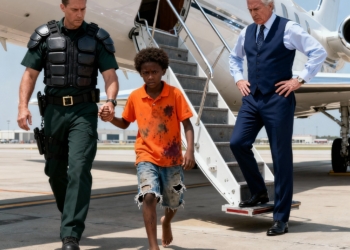 12-jarige straatjongen waarschuwt een miljardair om niet aan boord van zijn privéjet te stappen