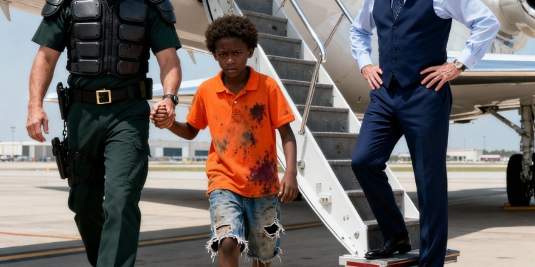 12-jarige straatjongen waarschuwt een miljardair om niet aan boord van zijn privéjet te stappen