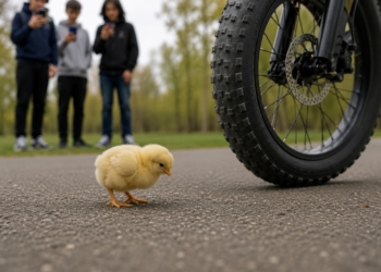 Politie slaat alarm: jongeren mishandelen kuikentje en rijden eroverheen met fatbike