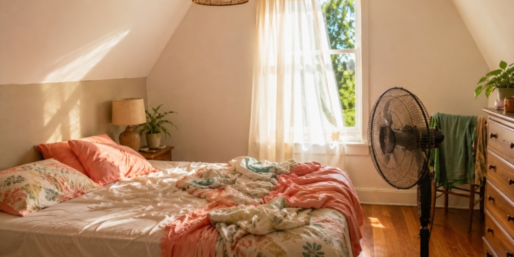 Met deze simpele truc is je slaapkamer in 20 minuten een stuk koeler
