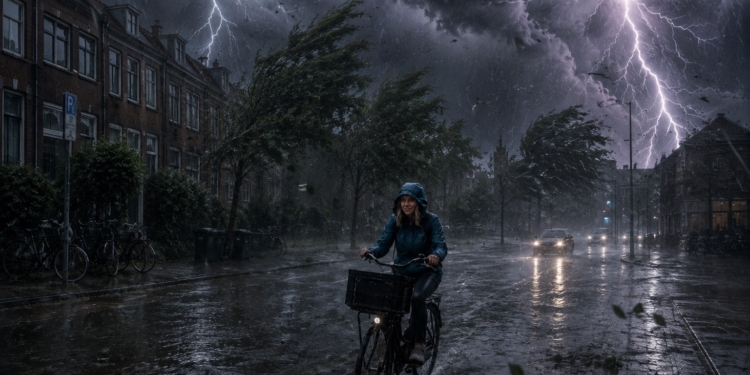 KNMI geeft stormwaarschuwing voor zware onweersbuien in het hele land