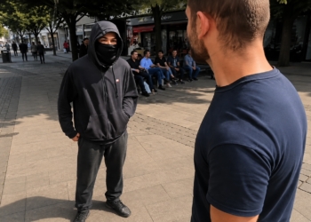 Gemaskerd straatboefje kiest het verkeerde slachtoffer uit… en dat loopt totaal anders af!