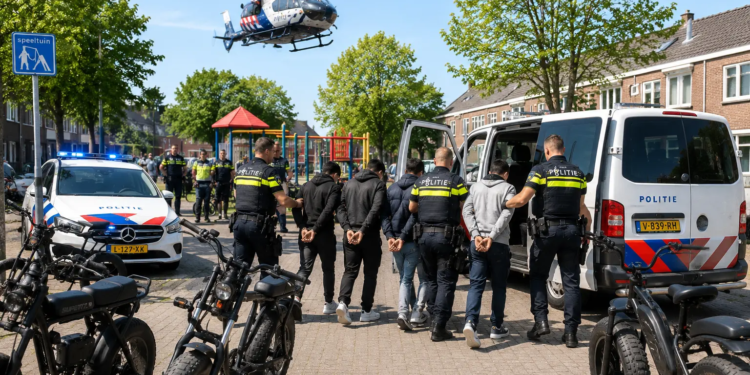 Brute aanval door fatbikers op onschuldige voorbijganger