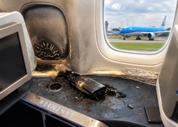 KLM-vliegtuig halsoverkop teruggekeerd na heftige ontploffing