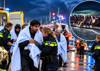 Boot vol met migranten duikt op voor Nederlandse kust: hulpdiensten massaal ingezet